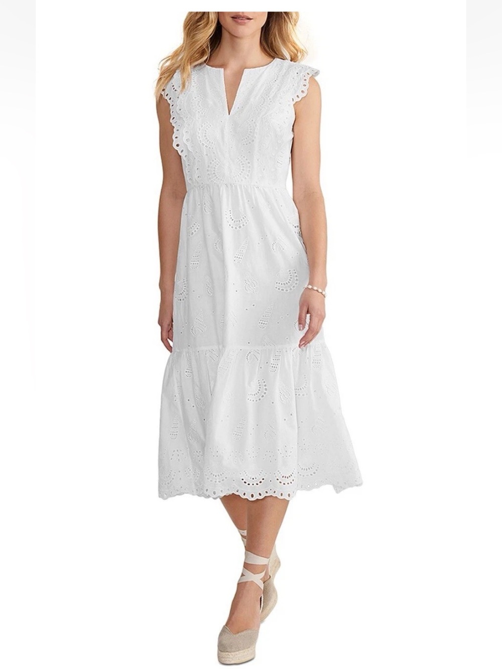 Vineyard Vines White Eyelet Maxi Dress